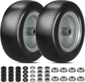 11x4.00-5 Flat Free Lawn Mower Tires with Universal Adapter Kit