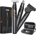 Beard & Nose Hair Trimmer Kit 12-in-1 Rotating Comb - All-in-One