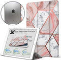 iPad Mini 4 Marble Pink Clear Flip Case - Dual-Angle Slim