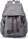 Canvas Backpack Vintage Daypack Grey 22L - Durable Travel Laptop Pack