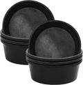 Rubber Feeder Pan 4 Pcs 1 Gallon Stackable Feed Bowls - Stable, Heavy