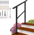Hand Rails for Outdoor Steps Porch Handrail Kit - Sturdy, Adjustable