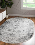 Unique Loom Sofia Area Rug Casino - 2 ft x 3 ft 1 in Oval, Gray Beige