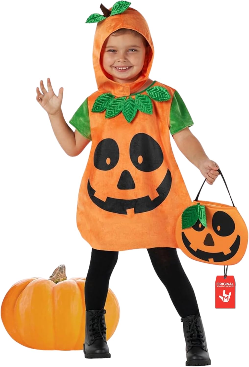 Adorable Pumpkin Costume for Toddlers - Perfect for Halloween Fun