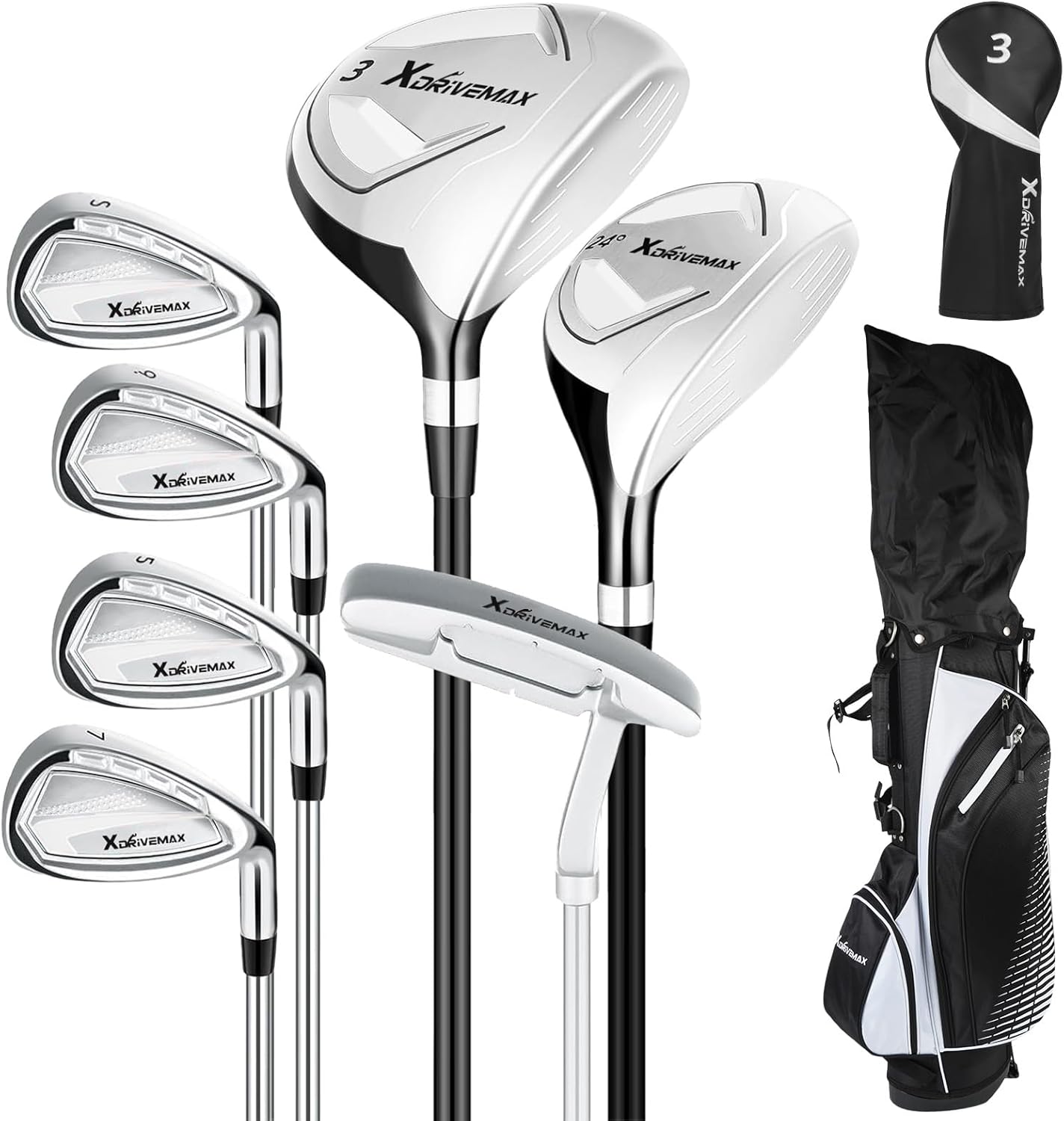 Complete Golf Club Set with Bag for Men & Women Beginners