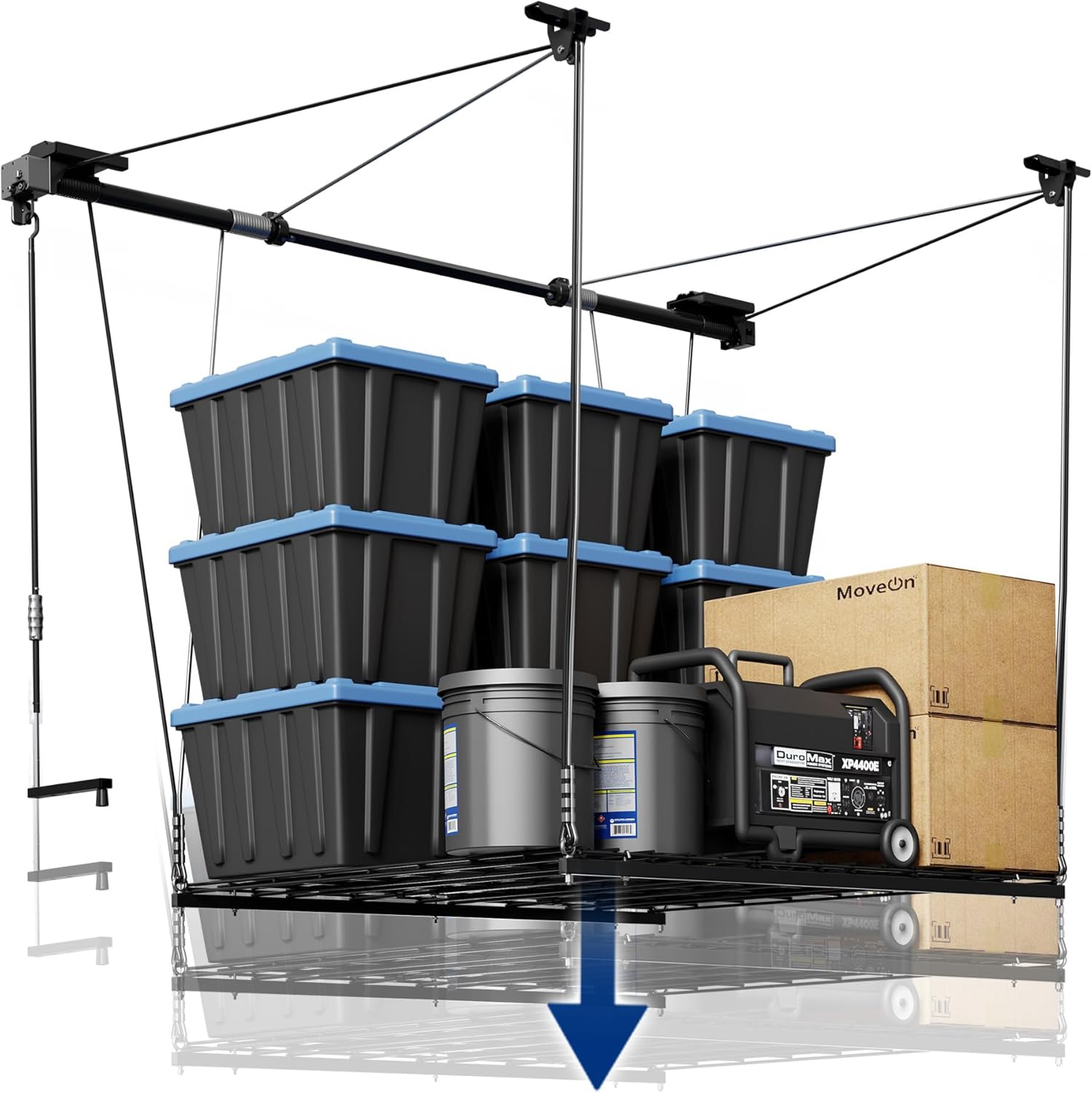FLEXIMOUNTS GL1 Overhead Garage Storage Rack for Maximum Space