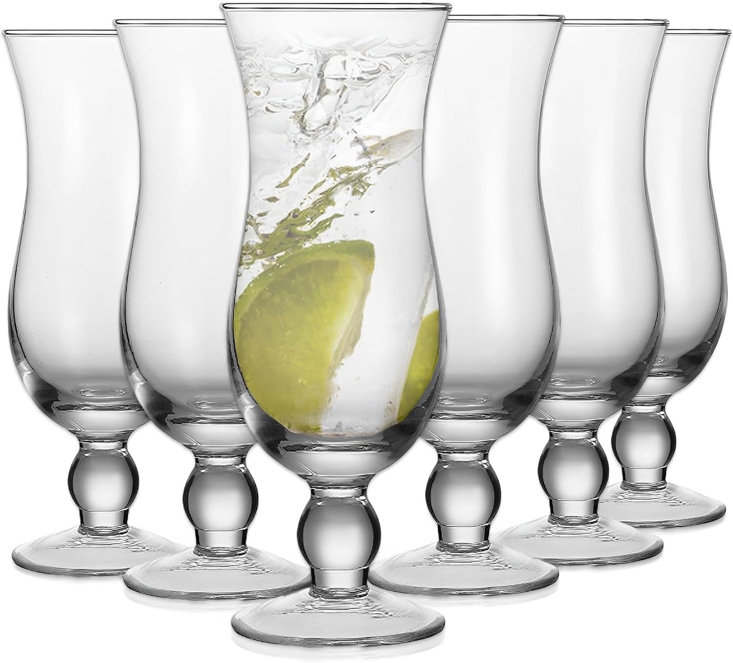 Cheardia 6 Pack 14oz Hurricane Glasses: Versatile for All Drinks