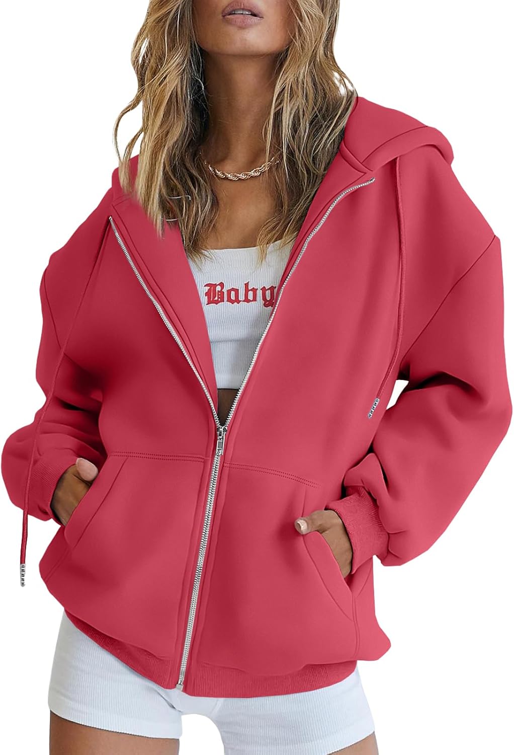 Trendy Queen Womens Zip Up Hoodies for Fall and Winter Fashion