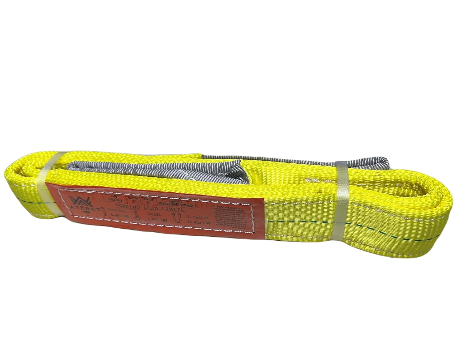 ATERET Twisted Eye Polyester Lift Sling for Heavy Duty Lifting