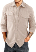 Men's Corduroy Shirt Jacket - Casual Western Shacket