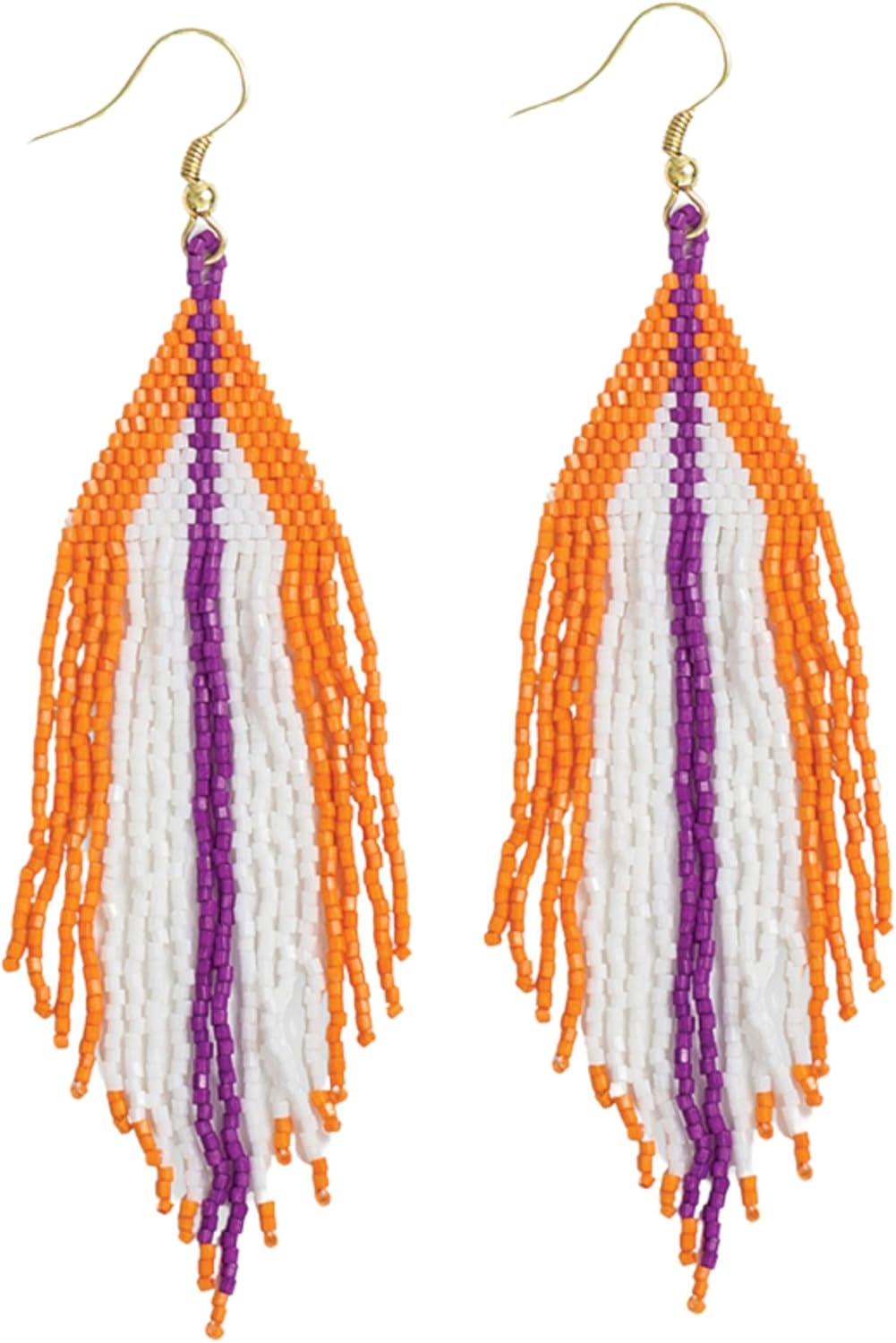 Vibrant Game Day Earrings for Women - Luxe Beaded Fringe Style