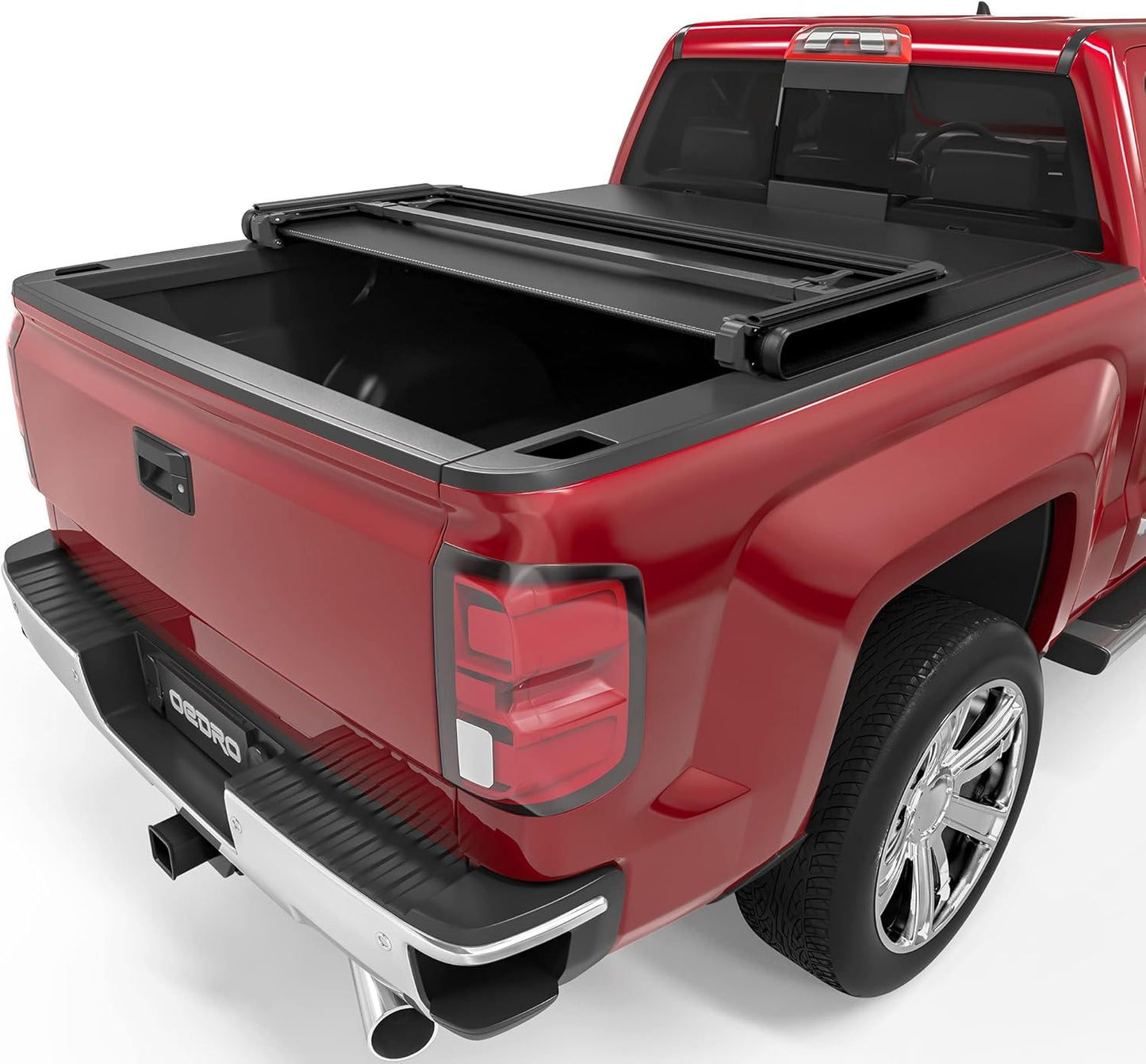 OEDRO Quad Fold Tonneau Cover for 2014-2019 Chevy Silverado