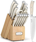 Kuisine Premium Sharp Knife Set (15PCS) - Ergonomic High Carbon Blades