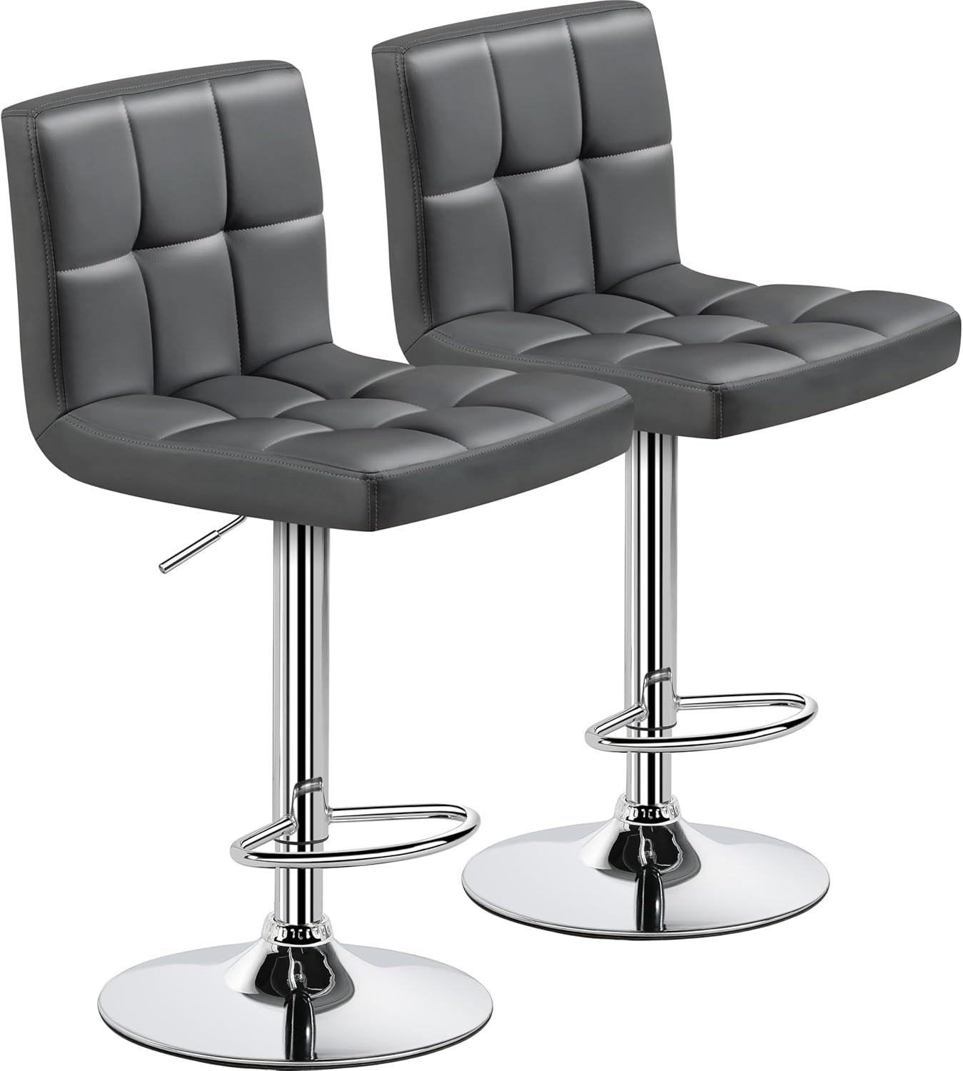 Yaheetech Adjustable Height Bar Stools with Backrest for Comfort