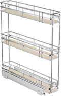 ROOMTEC 3-Tier Pull Out Cabinet Organizer Spice Rack for Narrow