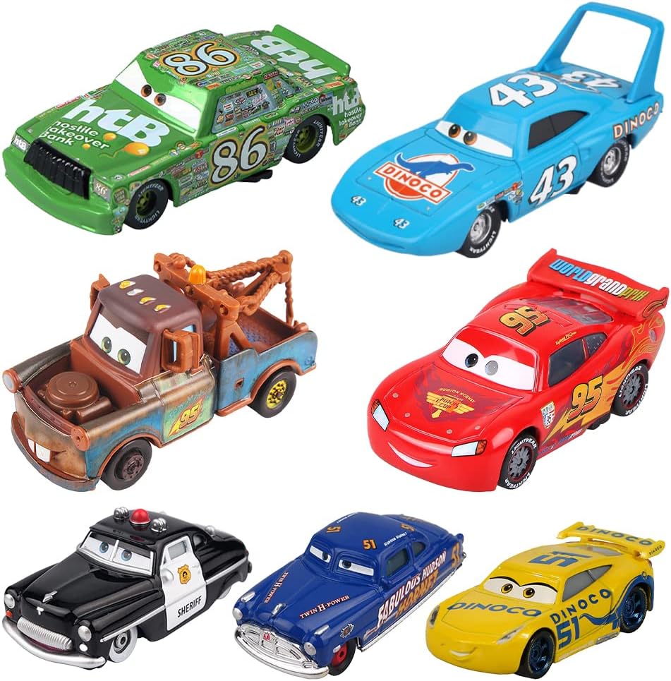 Car 2 3 Toys Diecast Car Toy Set for Kids - 7pcs Collection