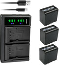 Kastar 3-Pack Battery and LTD2 USB Charger - High Capacity Power
