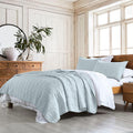 100% Cotton Quilt Set Queen Size - Cozy Lightweight Coverlet
