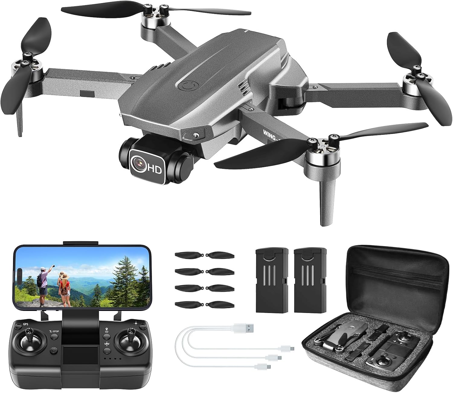 Drones with Camera for Adults 4K GPS - B12 Lightweight Foldable
