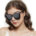 Cat Eyes Sunglasses for Women - Polarized Oversized Retro Style