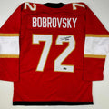 Facsimile Autographed Sergei Bobrovsky Red Hockey Jersey XL