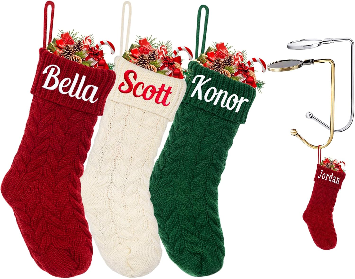 Personalized Christmas Stockings for Kids - Custom Embroidered Joy