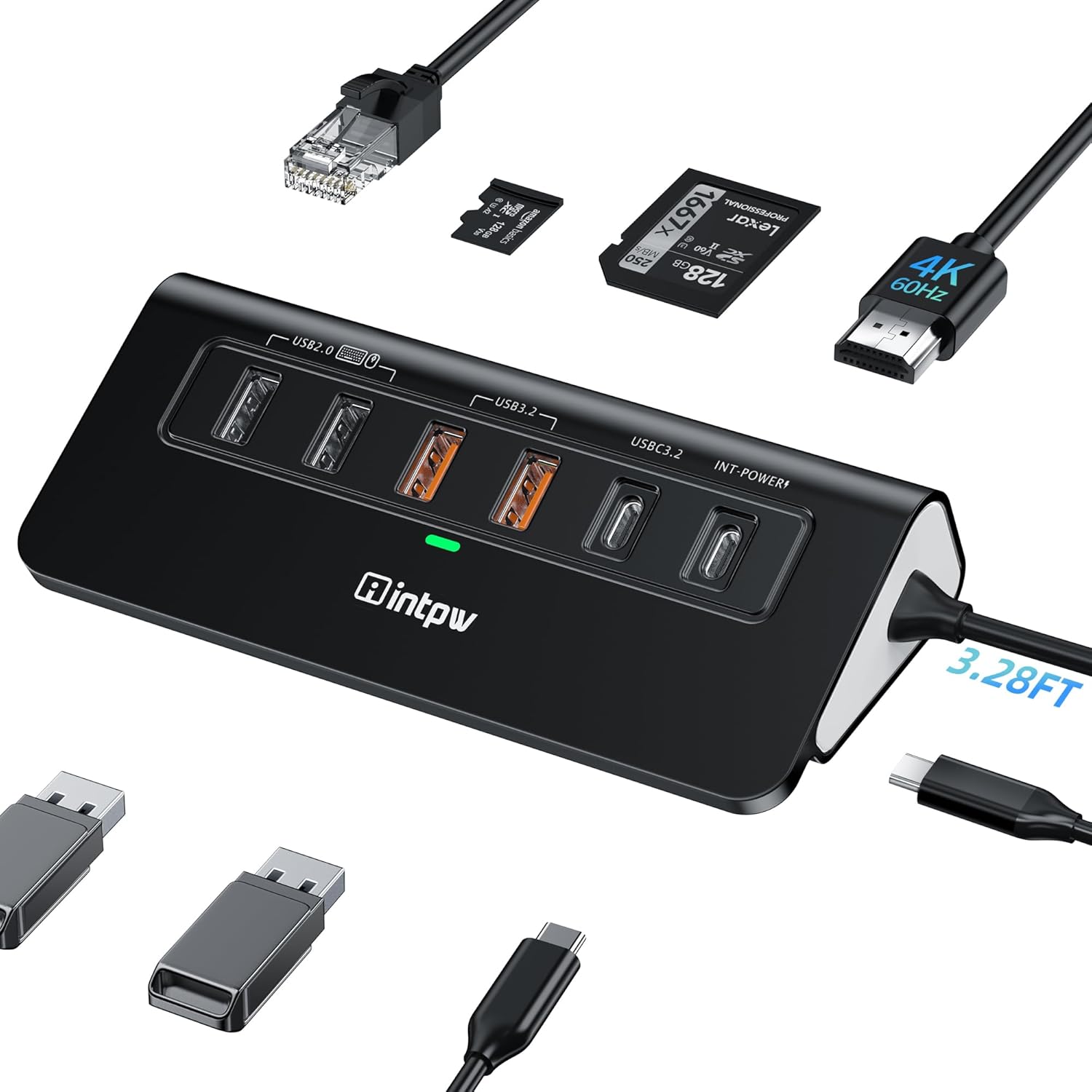 10-in-1 USB C Hub Ethernet Docking Station for Fast Connectivity