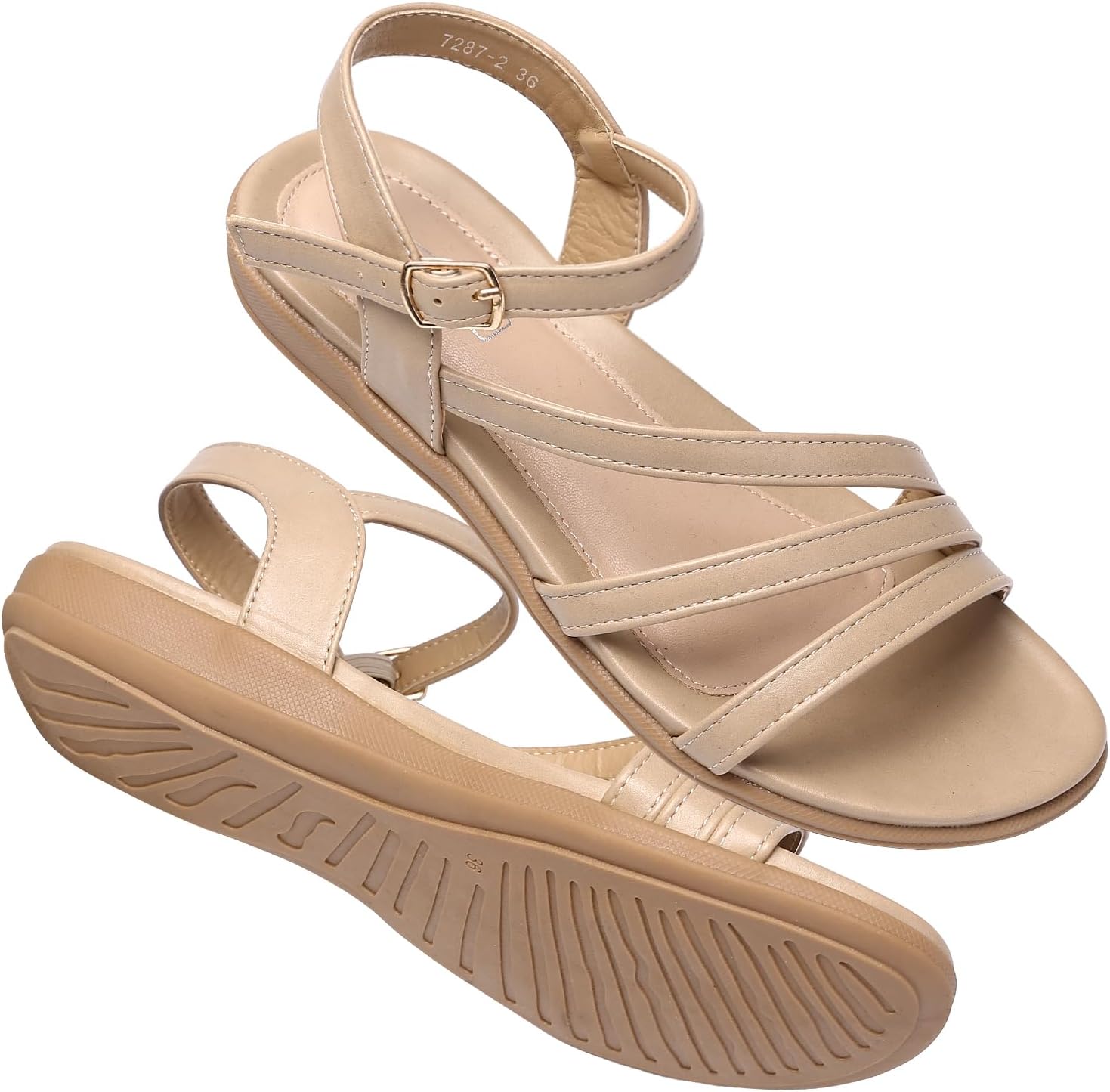 Flat Sandals for Women Dressy - Comfortable Walking Summer Sandal