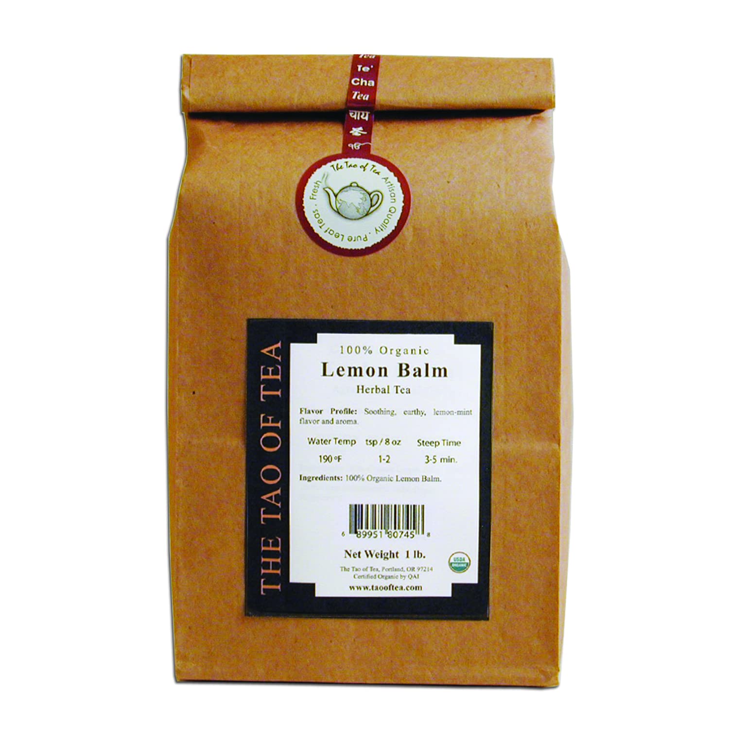 100% Organic Lemon Balm Herbal Tea for Soothing Relaxation