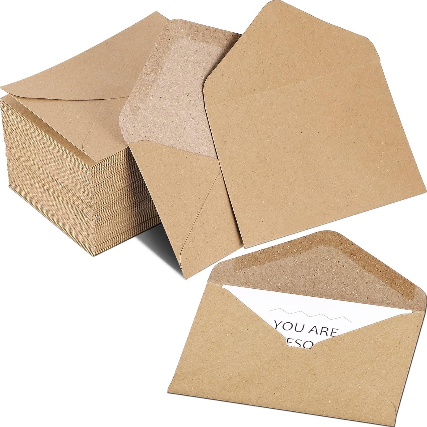 Mini Brown Kraft Envelopes for Gift Cards and Invitations