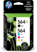 HP Original 564 Cyan Magenta Yellow + 564XL Black Ink 4-Pack