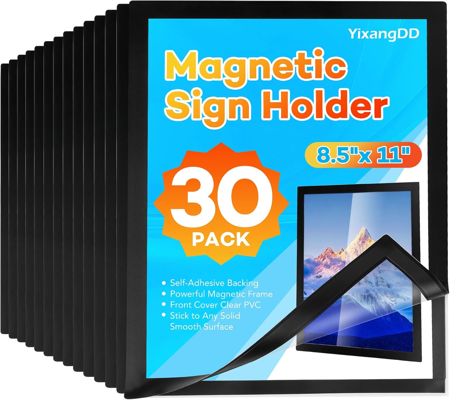 Magnetic Sign Holder 30 Pack for Easy Display and Replacement