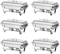Chafing Dish Buffet Set 6 Pack 8QT Stainless Steel Food Warmer