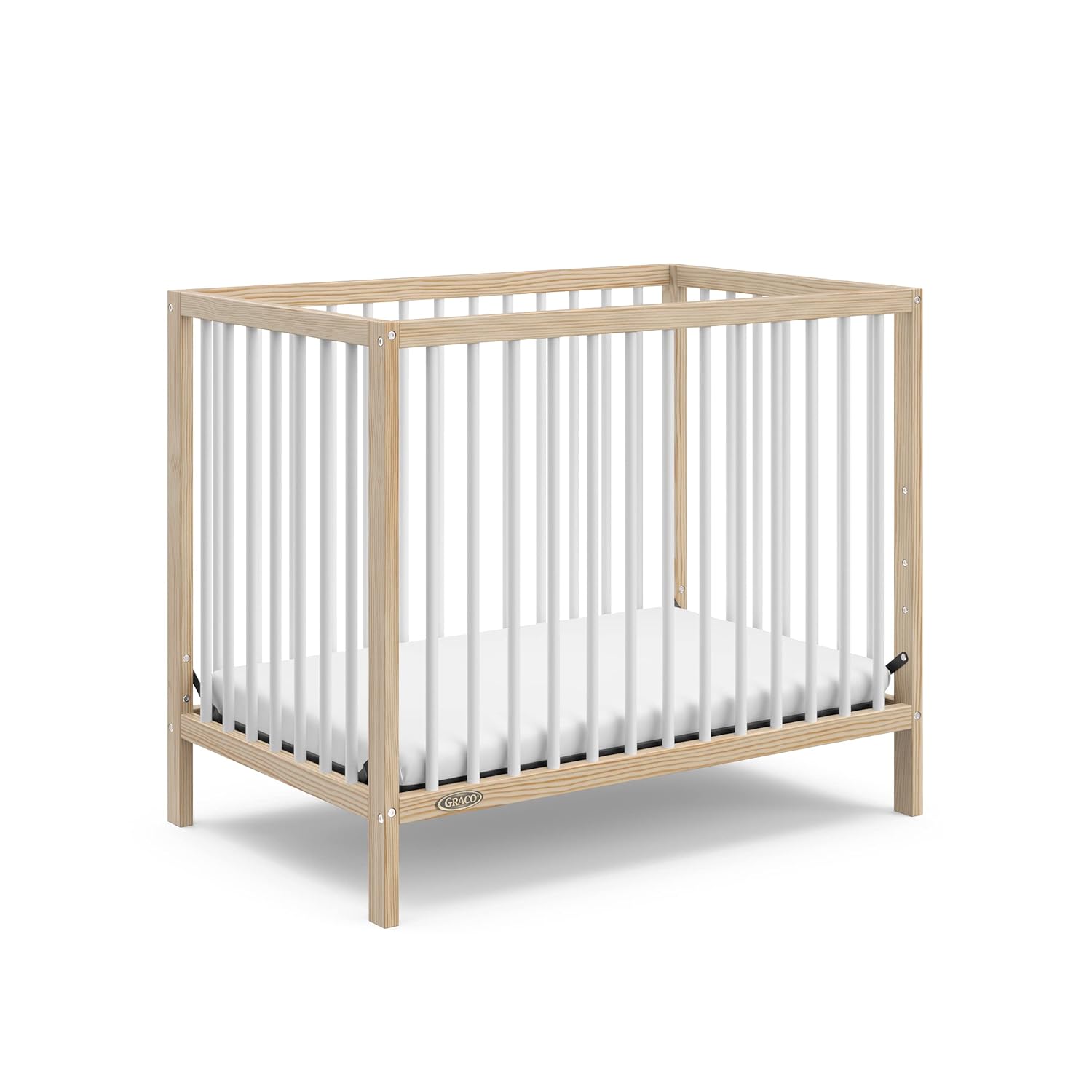 Graco Teddi 4-in-1 Convertible Mini Crib with Mattress Included