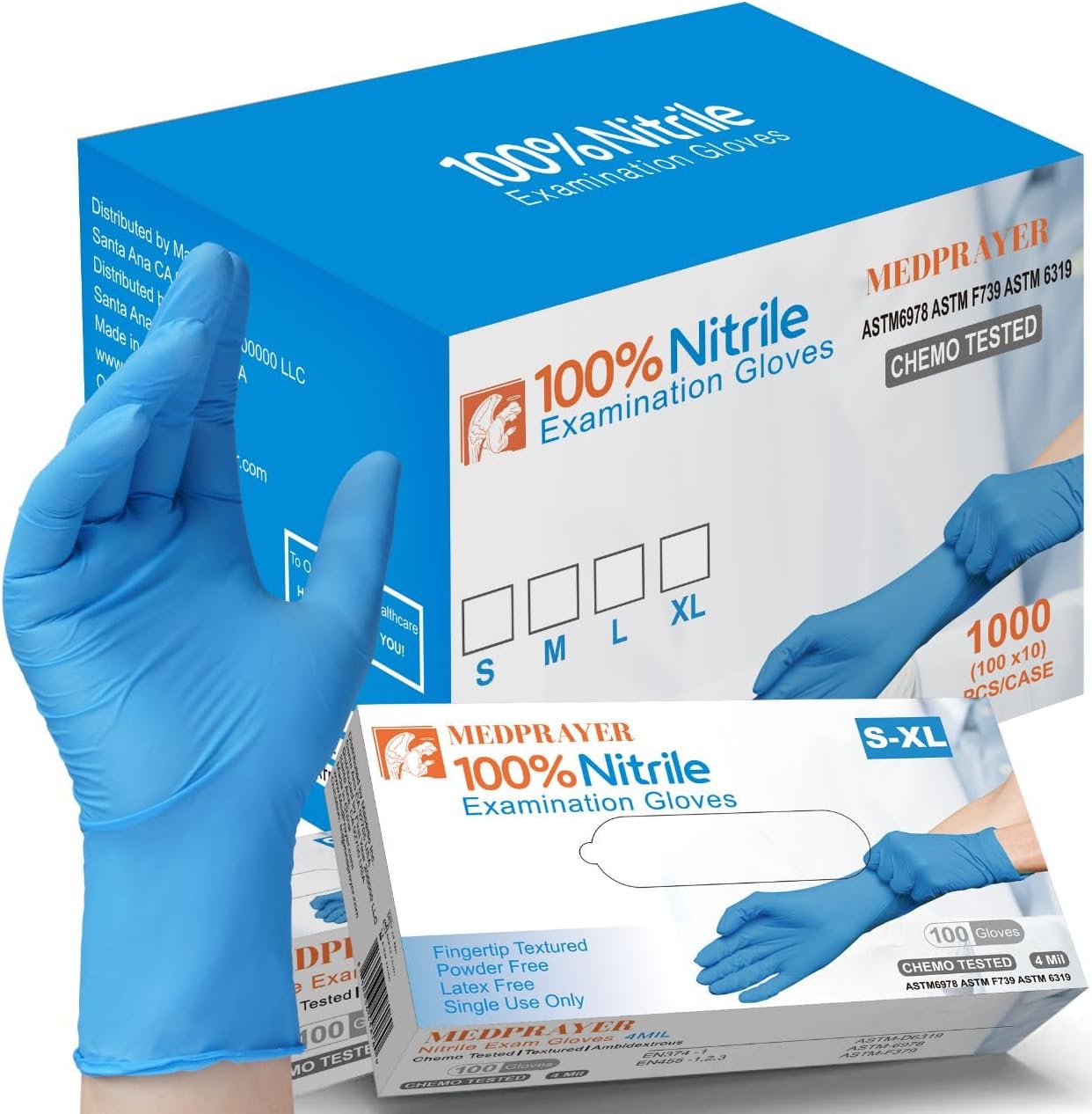 Nitrile Exam Gloves for Cleaning, Food Safe & Medical Use