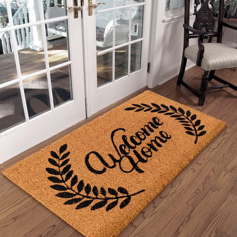 LuxUrux Welcome Mats Outdoor Coco Coir Doormat for Home