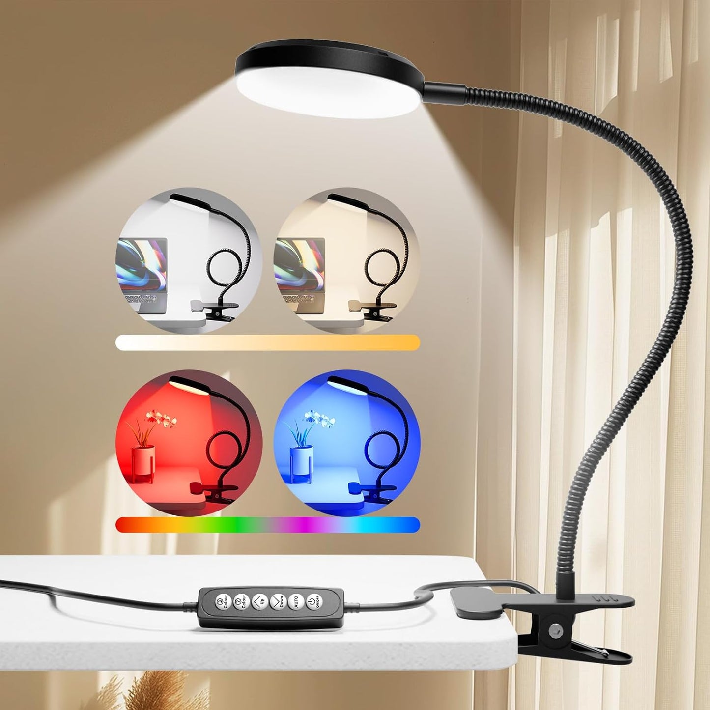 RGB Desk Lamp Clamp: Colorful & Flexible Lighting