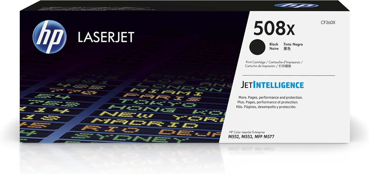 HP 508X High-Yield Black Toner | For HP Color LaserJet M552, M553, MFP M577
