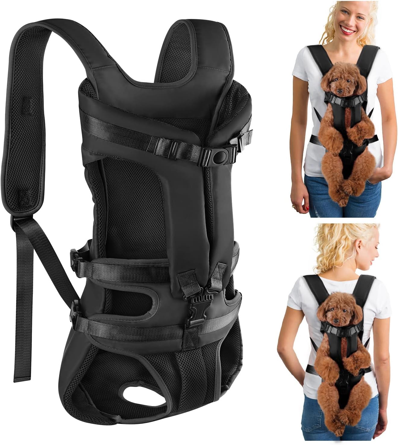 Lukovee Dog Backpack Carrier for Small Medium Dogs - X-Large