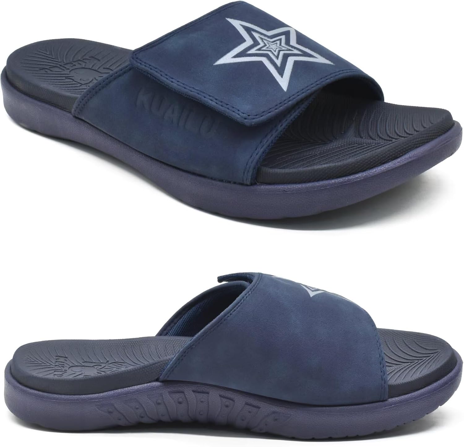 KuaiLu Mens Slides with Arch Support for Summer Comfort