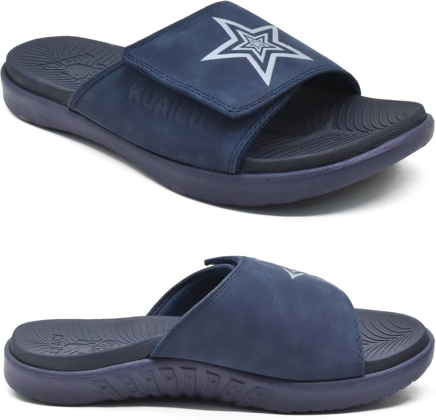 KuaiLu Mens Slides with Arch Support for Summer Comfort