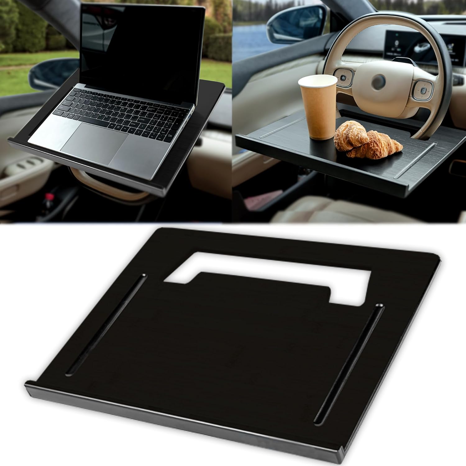 Essential Steering Wheel Tray - Multipurpose Car Table for Travelers