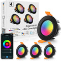 2 Inch Smart Recessed Lighting - Dimmable RGB & White