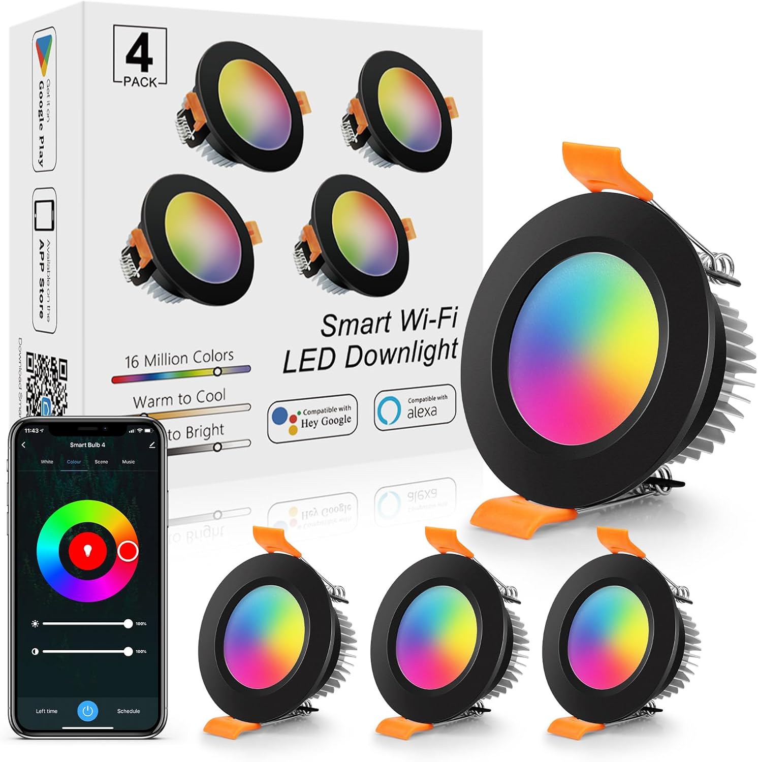 Smart WiFi LED Downlight 2 Inch Recessed Lighting for Home