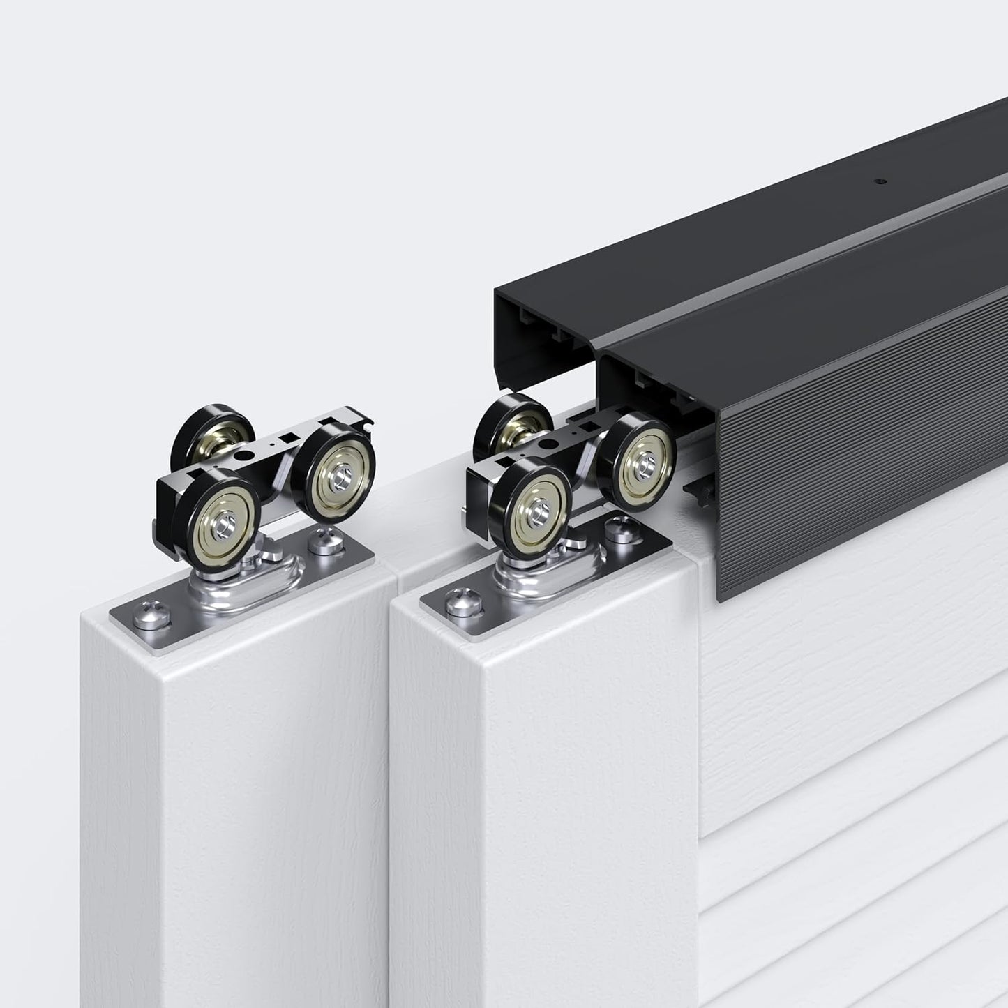 EaseLife 8FT Bypass Double Sliding Pocket Door Hardware Kit