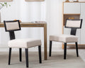 HNY Mid Century Modern Dining Chairs Set of 2 - Comfortable Linen