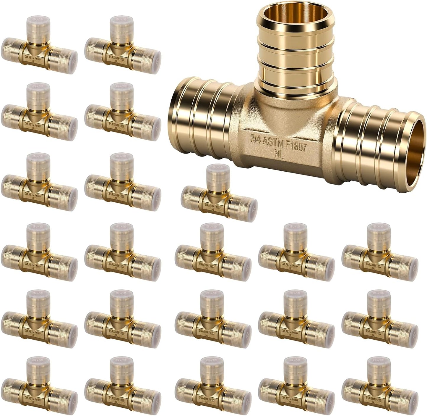 PEX Fittings 3/4 Inch Lead-Free Brass Connectors for Plumbing
