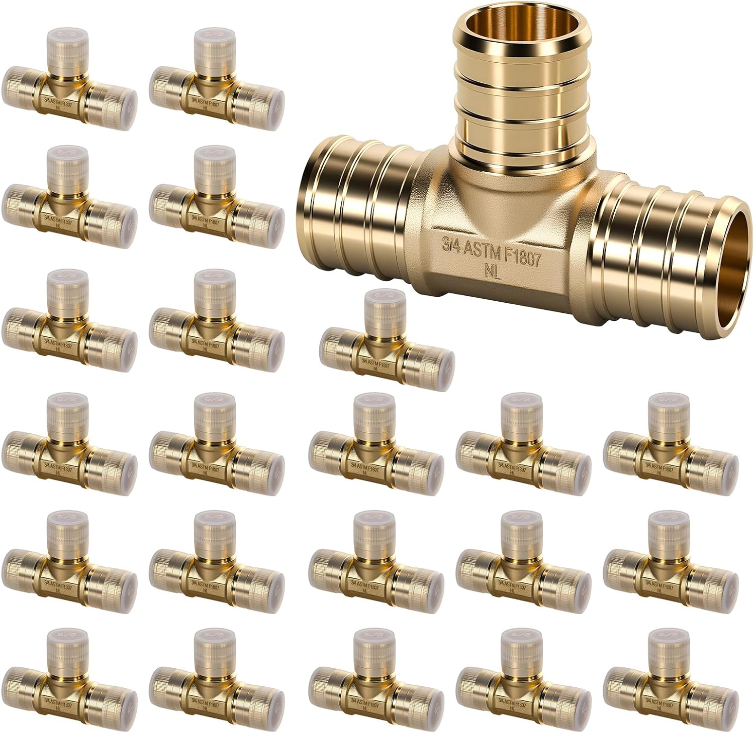 PEX Fittings 3/4 Inch Lead-Free Brass Connectors for Plumbing