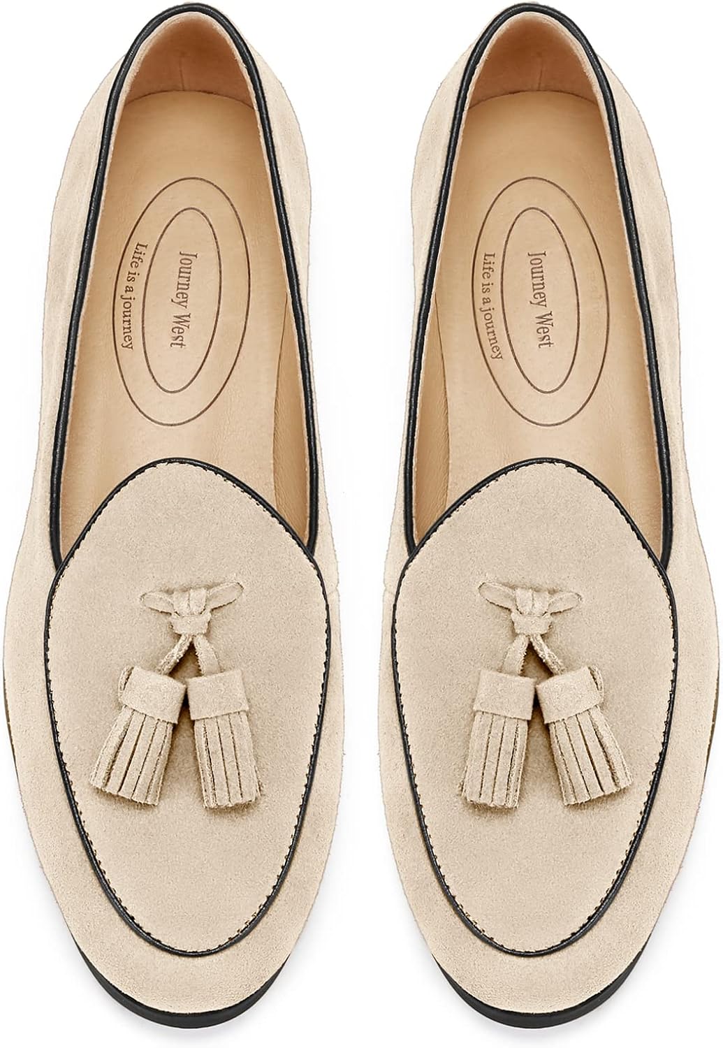 Journey West Suede Tassel Loafer for Women - Elegant Slip-ons