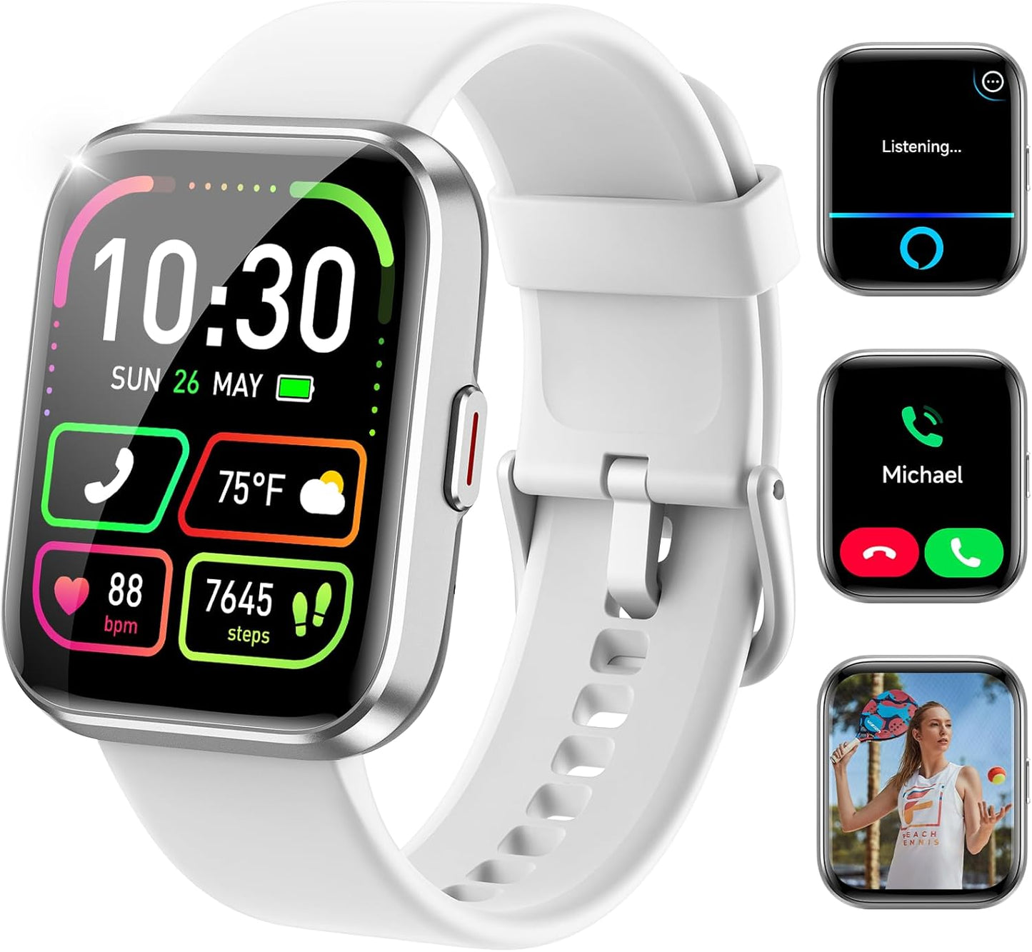 Smart Watches for Women and Men - Fitness Tracker with Alexa